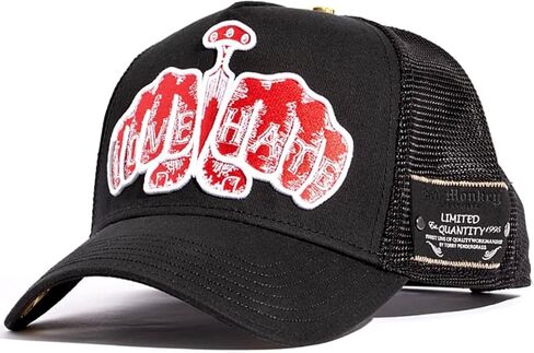 قبعة Red Monkey Love Hate RM1416 ذات إصدار محدود أنيقة للجنسين من القماش الشبكي لسائقي الشاحنات | 3 ألوان in Saudi Arabia