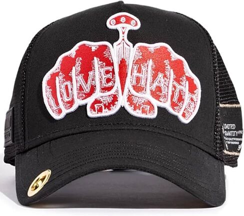 قبعة Red Monkey Love Hate RM1416 ذات إصدار محدود أنيقة للجنسين من القماش الشبكي لسائقي الشاحنات | 3 ألوان in Saudi Arabia