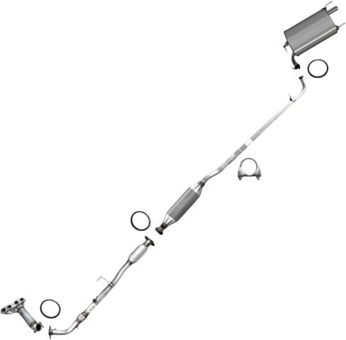Exhaust Manifold, Catalytic, Resonator, and Muffler Kit Compatible for 2007-2009 Toyota Camry 2.4L | EPA-Approved | Stainless Steel | Northeastern Exhaust | Free Gaskets and Clamp Included in Saudi Arabia