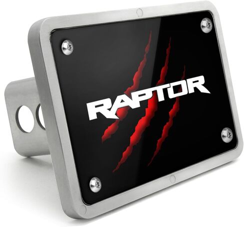 Made for Ford F-150 Raptor Claw Marks UV Graphic Black Plate Billet Aluminum 2 inch Tow Hitch Cover in Saudi Arabia