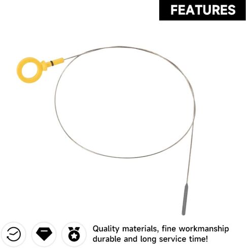 Engine Oil Dipstick - Compatible for F-250 Super Duty 6.4L V8 - Diesel 2008-2010 | Stainless Steel & Yellow ABS Handle | Replaces 8C3Z-6750-A in Saudi Arabia
