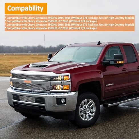مجموعة الشواية الأمامية من الكروم تناسب 2015-2018 Chevy Silverado 2500 HD 3500 HD & 2019 LTZ من الألومنيوم العلوي المصد العلوي من شبكة البليت المصقولة in Saudi Arabia