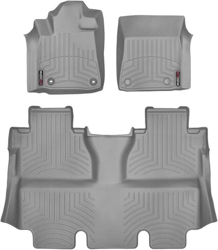 بطانات أرضية مخصصة من WeatherTech لسيارة Toyota Tundra - الصف الأول والثاني (444081-440938)، أسود in Saudi Arabia