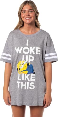فستان بيجامة نسائي من Despicable Me Minions I Wake Up Like This Nightgown للبالغين in Saudi Arabia