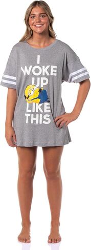 فستان بيجامة نسائي من Despicable Me Minions I Wake Up Like This Nightgown للبالغين in Saudi Arabia