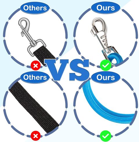 4 Pack Bungee Cross Ties Set Horse Trailer Tie Straps Bulk Bungee Cords with Snaps for Horse Trailer Accessories, 36 Inch Long (Black) in Saudi Arabia