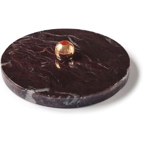 Golden Cherry Stick Incense Holder – Natural Cherry Marble Base with Brass Details, Elegant and Unique Aromatherapy Accessory for Home Decor in Saudi Arabia