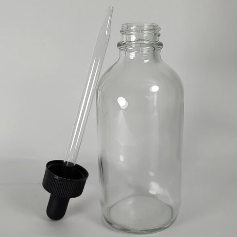 12 عبوة 4 أونصة (120 مل) زجاجة قطارة زجاجية. زجاجة زيت عطري مع قطارة عين زجاجية. لزجاجات المختبر وزجاجات الكحول وتعقيم زجاجات المياه (العنبر) in Kuwait