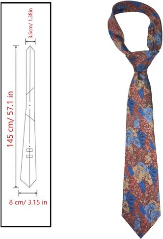 Wintrade 3.15in/8cm Mens Tie, Jacquard Floral Formal Polyester Classic Check Necktie for Business Wedding in Saudi Arabia