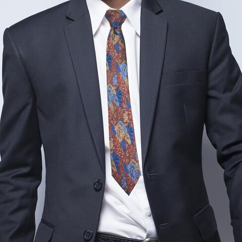 Wintrade 3.15in/8cm Mens Tie, Jacquard Floral Formal Polyester Classic Check Necktie for Business Wedding in Saudi Arabia