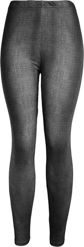 KMystic Women's Cotton Blend Summer Denim Print Fake Jeans Leggings in Kuwait