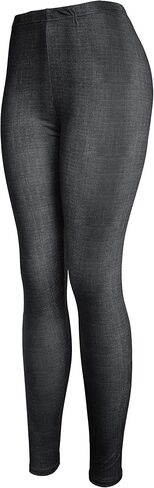 KMystic Women's Cotton Blend Summer Denim Print Fake Jeans Leggings in Kuwait