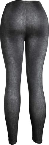 KMystic Women's Cotton Blend Summer Denim Print Fake Jeans Leggings in Kuwait