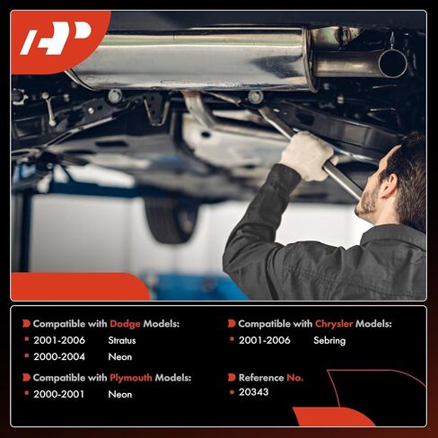 A-Premium Catalytic Converter with Gasket Kit Direct-Fit Compatible with Chrysler Sebring 2001-2006 & Dodge Stratus 2001-2006, Neon 2000-2004 & Plymouth Neon 2000-2001, E.P.A. Compliant in Saudi Arabia