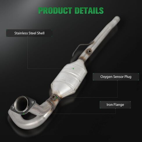 SCITOO 645769 Front Catalytic Converter Fit For Dodge For Ram 1500 2002-2003,4.7L,EPA Compliant in Saudi Arabia