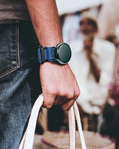 حزام ساعة سريع الإصدار متوافق مع Garmin Vivoactive 3/5/6، Vivomove HR، Approach S40/S42/S44/S50، أساور معصم بديلة من النايلون in Kuwait