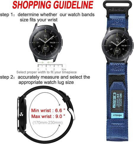 حزام ساعة سريع الإصدار متوافق مع Garmin Vivoactive 3/5/6، Vivomove HR، Approach S40/S42/S44/S50، أساور معصم بديلة من النايلون in Kuwait