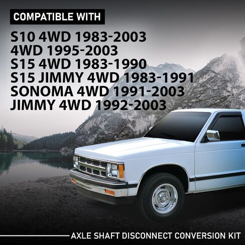 LQI Shaft Disconnect Conversion Kit Compatible with Chevy S10 S15 Jimmy Sonoma 4WD 1983-2003 PSL500 in Saudi Arabia