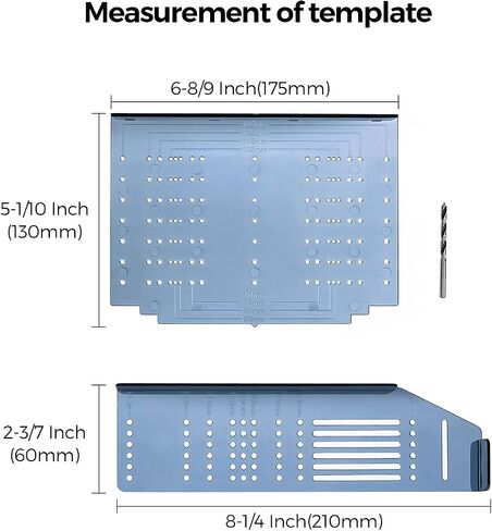 Ravinte Cabinet Door & Drawer Hardware Installation Template Kit Include Drill Bit Mounting Template for Cabinet Knob, Cabinet Pulls in Kuwait