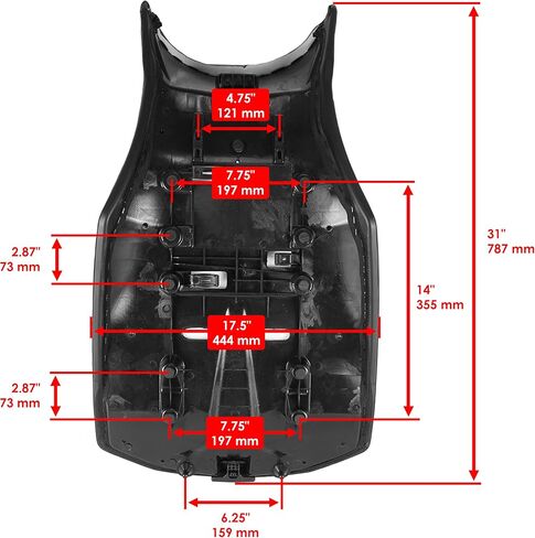 Caltric Complete Seat Compatible with Can Am Outlander 650 EFI 2018 in Saudi Arabia