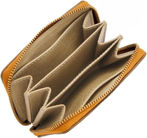 محفظة نسائية من Fossil Logan LiteHide™ مصنوعة من الجلد بتقنية RFID مع سحاب حول حافظة البطاقات، باللون البرتقالي (الموديل: SL10045763) in Saudi Arabia