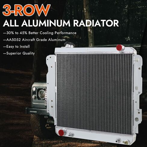 3 Row Aluminum Radiator for 1987-2006 Jeep Wrangler/TJ/YJ 4.0L L6 GAS Radiador 88 89 90 91 92 93 94 95 96 97 98 99 2000 2001 2002 2003 2004 2005 2006 Automotive Replacement Engine Radiators in Saudi Arabia