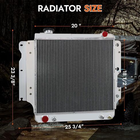 3 Row Aluminum Radiator for 1987-2006 Jeep Wrangler/TJ/YJ 4.0L L6 GAS Radiador 88 89 90 91 92 93 94 95 96 97 98 99 2000 2001 2002 2003 2004 2005 2006 Automotive Replacement Engine Radiators in Saudi Arabia