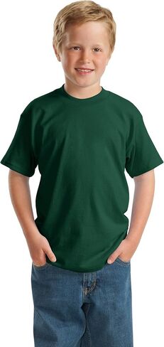 Hanes Youth Comfortblend Ecosmart Tee (Deep Forest) (S) in Saudi Arabia
