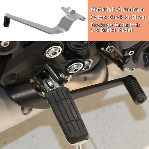 دراجة نارية بدال فرامل القدم رافعة استبدال لياماها MT-07 MT07 FZ-07 FZ07 2021-2024 XSR700 2022-2024 رافعة الفرامل الخلفية (أسود) in Saudi Arabia