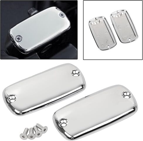 Left Right Master Cylinder Lids Cover For Honda Goldwing 1500 and 1500 Valkyrie F6B model 1988-2004 1997 1998 1999 2000 2001 2002 2003, Chrome in Saudi Arabia
