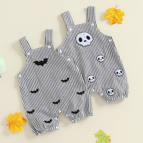 ملابس للأطفال الأولاد والبنات بدون أكمام مع حزام رومبير مخطط ومطرز وزرة بذلة لطيفة لحديثي الولادة in Kuwait