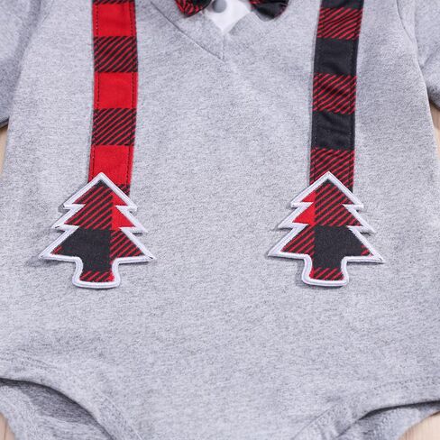 3PCS Baby Santa Christmas Cotton Bodysuit + Pants + Hat Outfits Costumes Newborn Xmas Long Sleeve Romper Winter Clothes in Kuwait