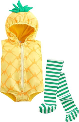 Newborn Infant Baby Halloween Costumes Animal Fruit Hooded Sleeveless Romper Jumpsuit Legging Fall Winter Outfits in Saudi Arabia