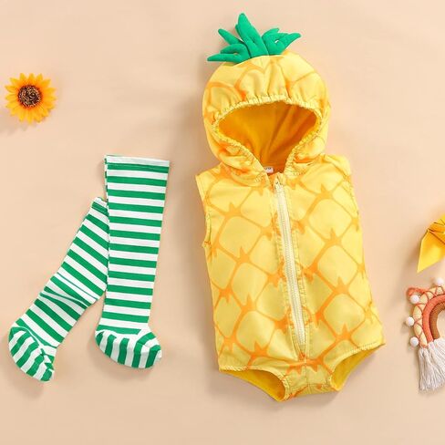 Newborn Infant Baby Halloween Costumes Animal Fruit Hooded Sleeveless Romper Jumpsuit Legging Fall Winter Outfits in Saudi Arabia