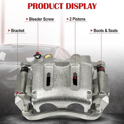 Maxfavor Front Left Brake Caliper fit for Ford F-250 Super Duty 2005 2008 2009 2010 2011 2012 6.0L 6.2L 6.4L 6.7L, 18-B5023 Disc Brake Caliper Assembly with Bracket in Saudi Arabia
