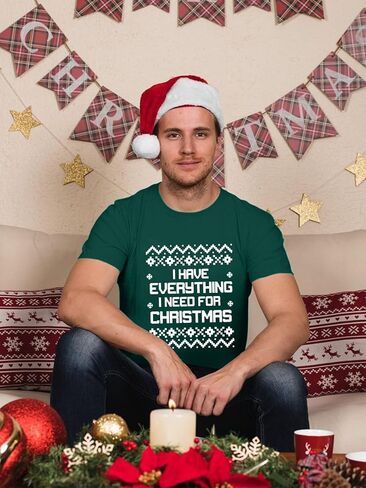 Christmas Couples Shirts His and Her Matching Xmas Outfits Sets Funny Christmas Family Pajamas Short Sleeve Tees Top in Kuwait