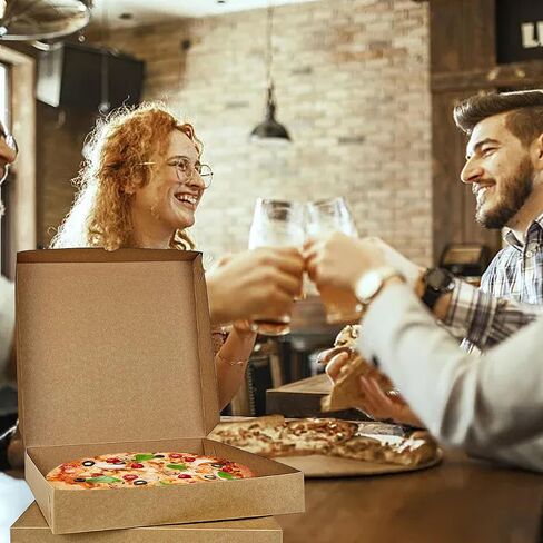 MUMULULU 8PCS Pizza Boxes 12x12x1.9 Inch White Pizza Box For Homemade Pizzas and Crafts in Saudi Arabia