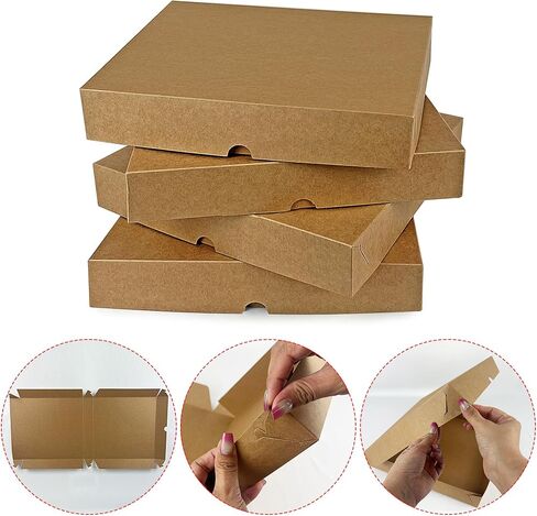 MUMULULU 8PCS Pizza Boxes 12x12x1.9 Inch White Pizza Box For Homemade Pizzas and Crafts in Saudi Arabia