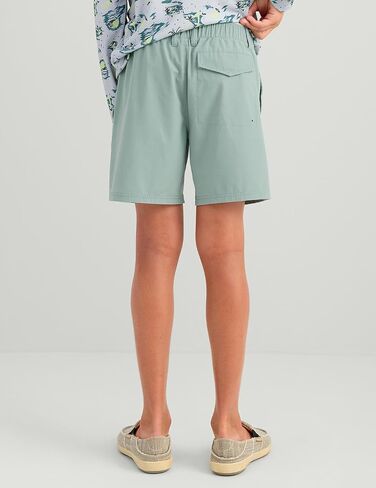 HUK Next Level Camp 5" Performance Fishing Shorts, Lightweight, Quick-Dry, Elastic Waistband for Kids in Kuwait
