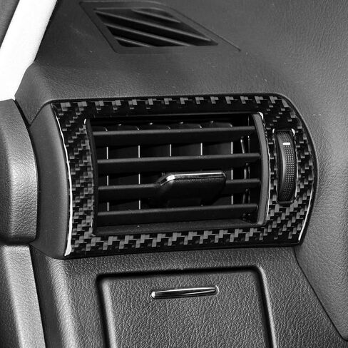 NVCNX ألياف الكربون الفاخرة الحقيقية لملحقات Lexus RX350 RX450h 2010-2012 2011 لوحة عدادات السيارة نظام المعلومات والترفيه CD غطاء لوحة الراديو زخرفة داخلية سميكة تراكب ملصق مائي 8 قطع in Kuwait