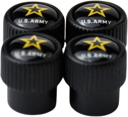Tire Valve Stem Cap with US Army Emblem for Car Pickup Motorcycle Bike Golf Cart ATV Spyder Patriotism Courage Honor Veterans Military in Saudi Arabia