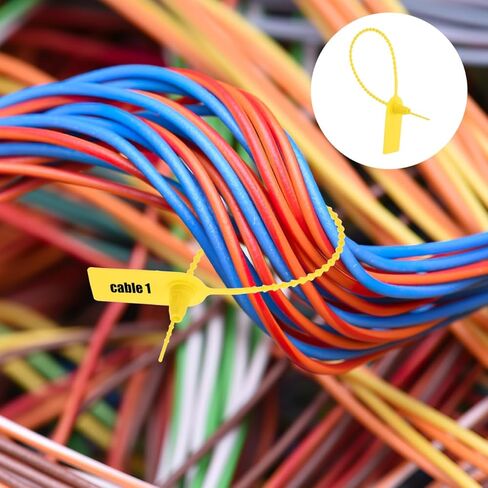100pcs Shipping Label Self-locking Safety Zip Ties Fire Extinguishers Zip Ties Zip Tie Fasteners Zip Lock Compact Tamper Proof Seals Zip Tie Labels Zip Tie Tags in Saudi Arabia