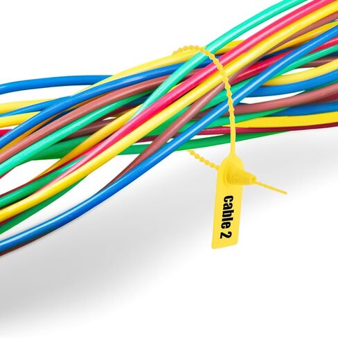 100pcs Shipping Label Self-locking Safety Zip Ties Fire Extinguishers Zip Ties Zip Tie Fasteners Zip Lock Compact Tamper Proof Seals Zip Tie Labels Zip Tie Tags in Saudi Arabia