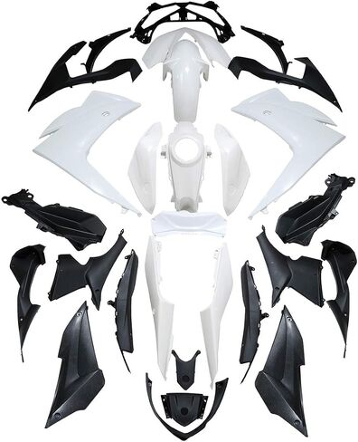 XMT-MOTO طقم هيكل السيارة المناسب لياماها YZF R3 2015-2018 YZF R25 2015-2017 أبيض غير مطلي in Saudi Arabia