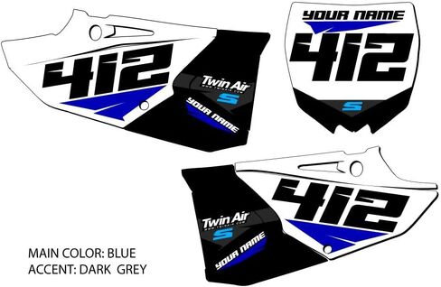 2022-2025 YZ 125 SG64 مجموعة لوحات أرقام MX مخصصة Senge Graphics Kit متوافقة مع Yamaha in Saudi Arabia