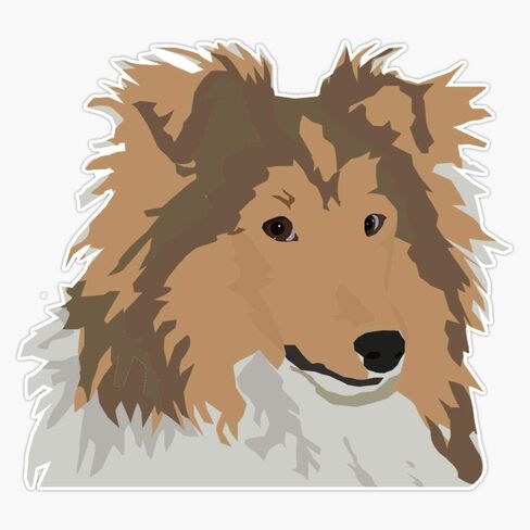 مغناطيس Sheltie ملصق مغناطيسي فينيل مقاوم للماء ملصق مغناطيسي للسيارة 5" in Saudi Arabia