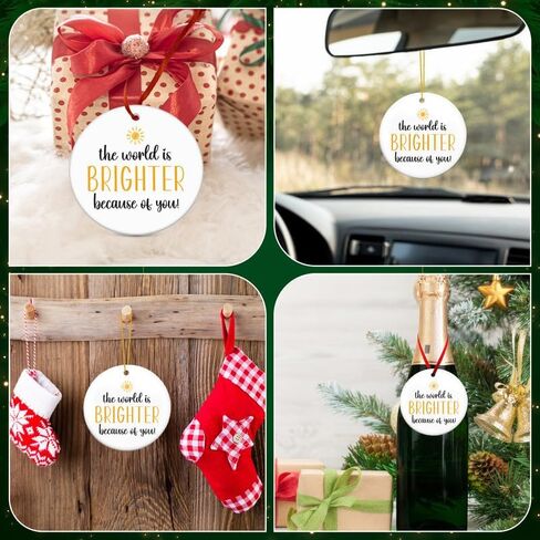 Friendship Gifts for Women Friends, Christmas Ornaments 2024 - Christmas, Birthday Gifts for Women Friendship, BFF, Friends Christmas Ornaments - Christmas Decorations Ceramic Ornaments in Saudi Arabia