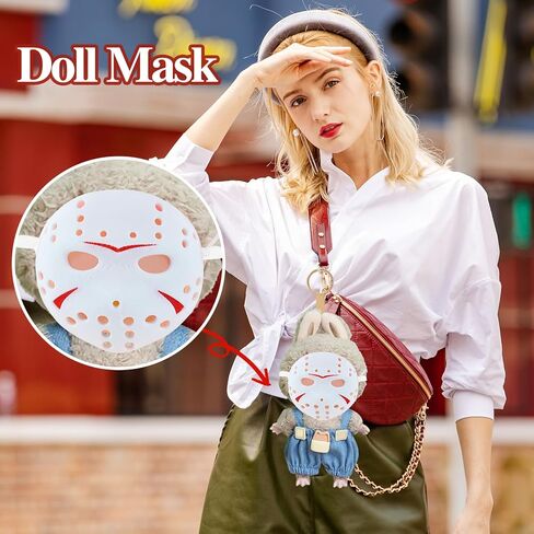 Halloween Mask Doll Clothing Accessories For 17cm Monstes Doll Dress Up Ghost Mask, No Dolls in Kuwait