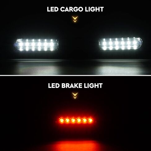 مصابيح خلفية LED + مجموعة مصابيح الفرامل الثالثة تناسب Ford F250 F350 F450 F550 Super Duty 1999-2007، المصابيح الخلفية وضوء إيقاف التثبيت العالي، 3 قطع، عدسات دخان in Saudi Arabia