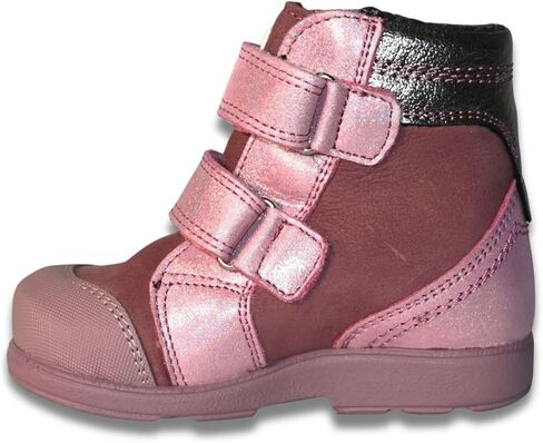 Kids Girls’ Genuine Leather Orthopedic Boots – Arch Support Shoes with Corrective Support for Flat Feet & Overpronation, Stable Ankle Support, Adjustable Straps, Pink Glitter Unicorn Design in Saudi Arabia